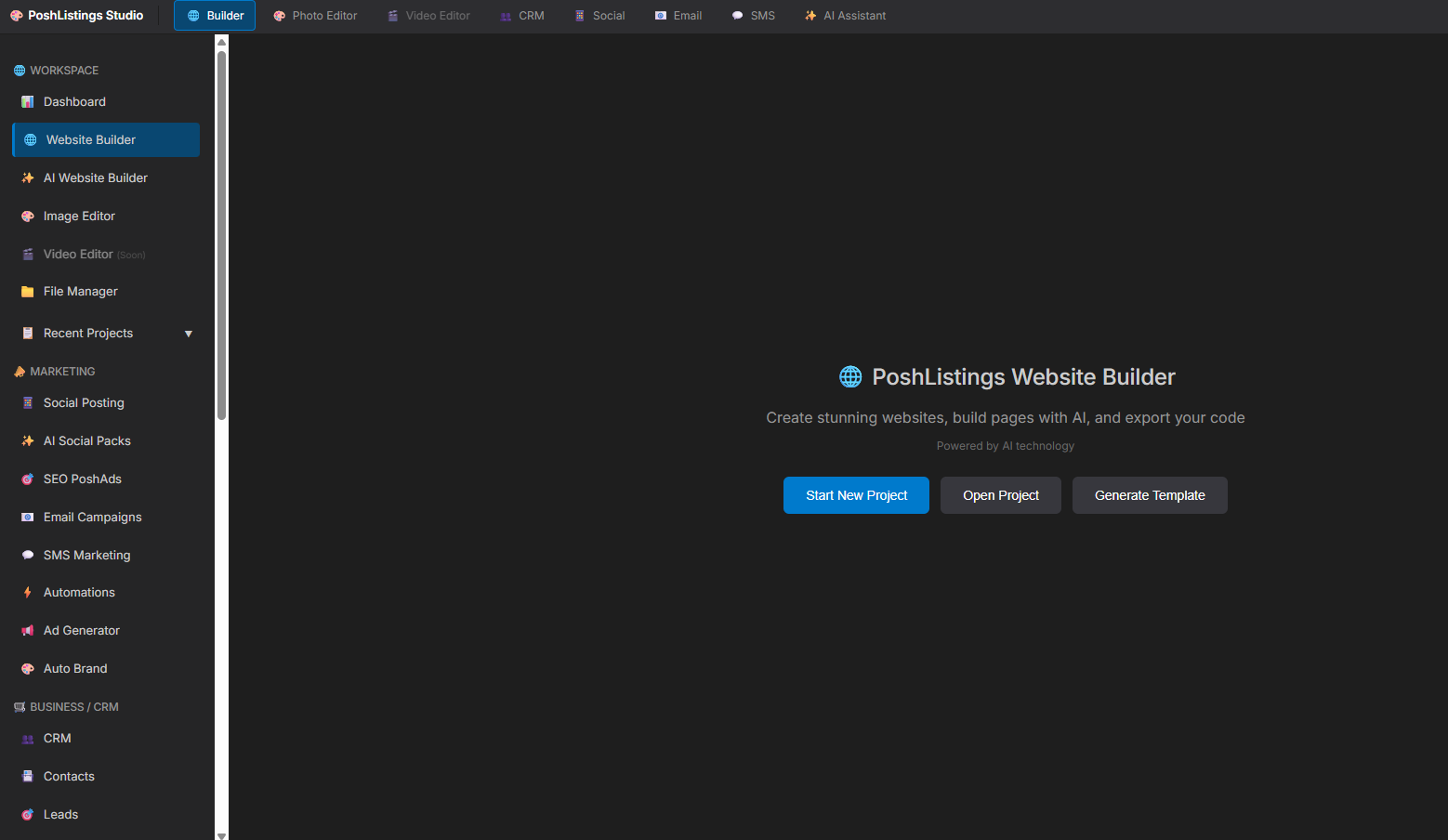 PoshListings Website Builder